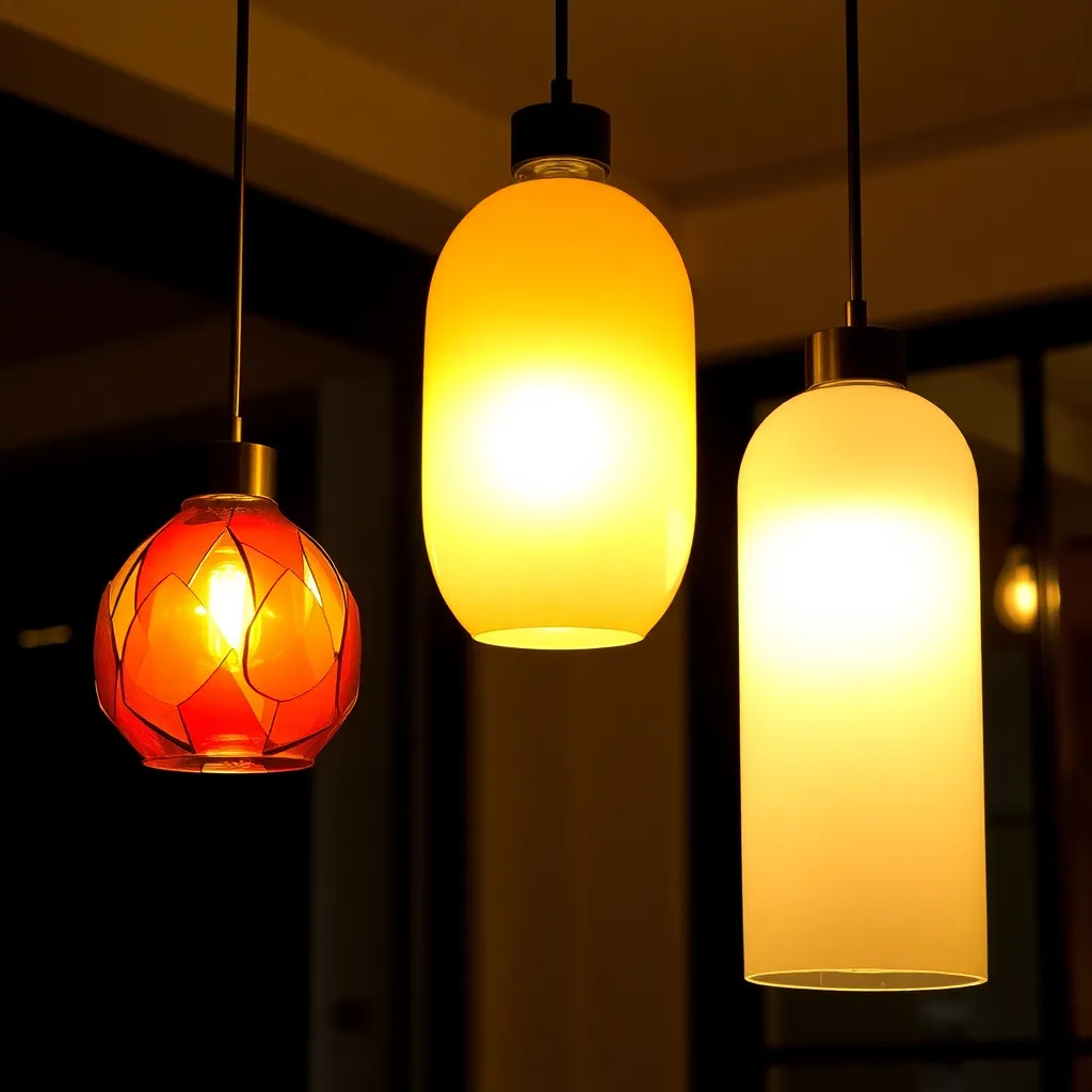 Glass Glow-Up dining room pendant light