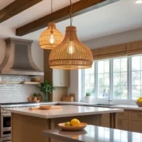 Rattan Pendant Lights for kitchens