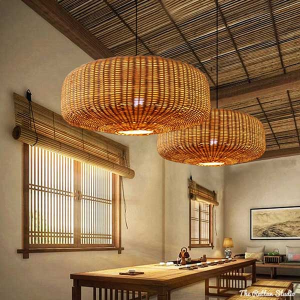 Large Rattan Pendant Light