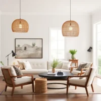 Rattan pendant lights for Living Room Ideas