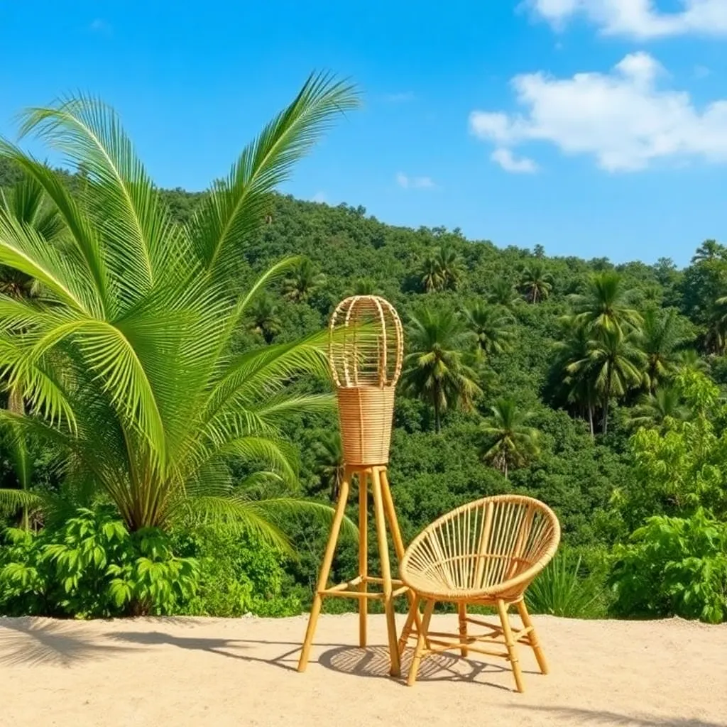 Rattan is a sustainable fiber. It grows rapidly in tropical forests