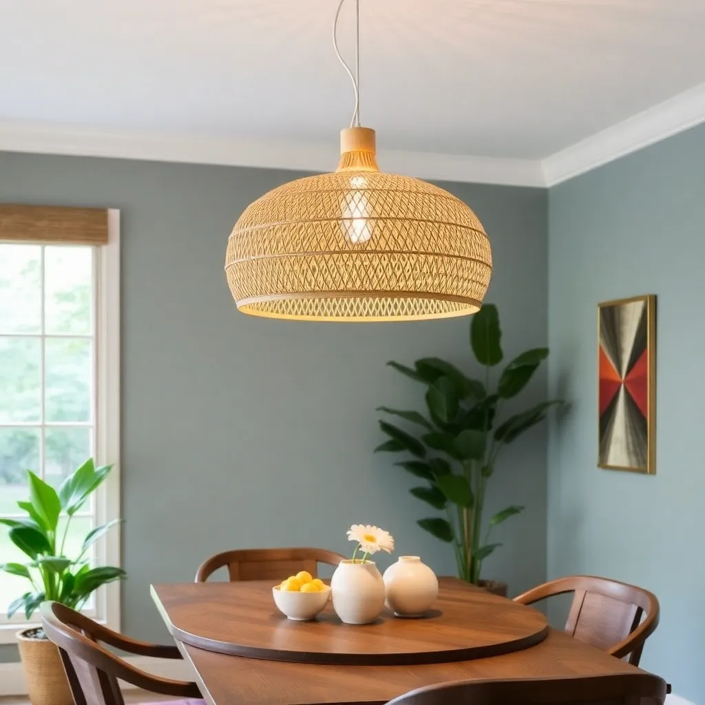 Rattan Pendant Lights for Dining Rooms