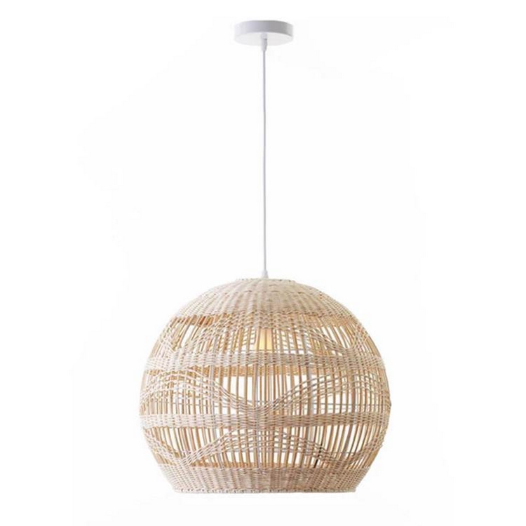 aria round rattan pendant light