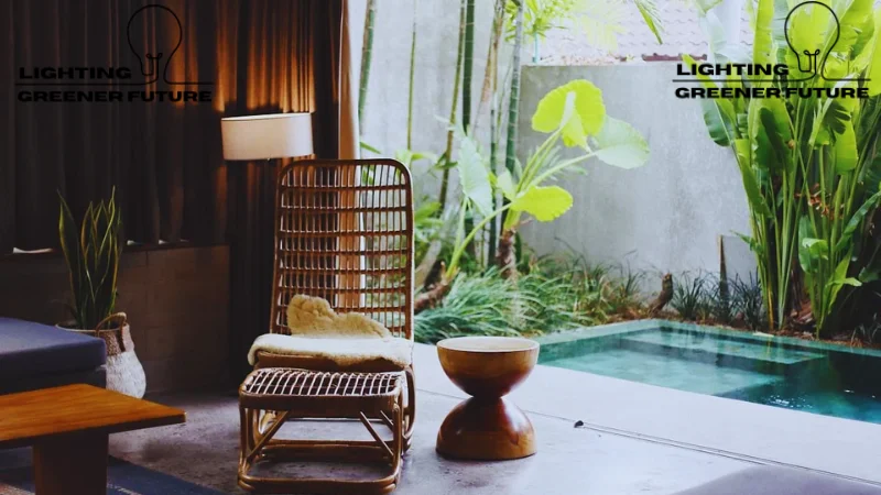 a tranquil zen garden indoors with plants and stones