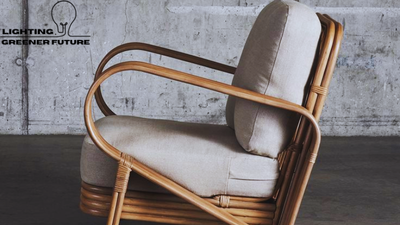 close up of woven rattan cane chair seat