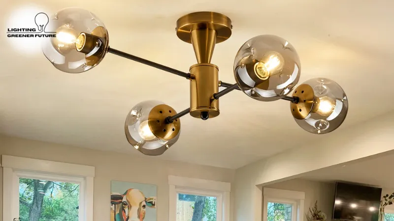 mid century modern flush mount lighting