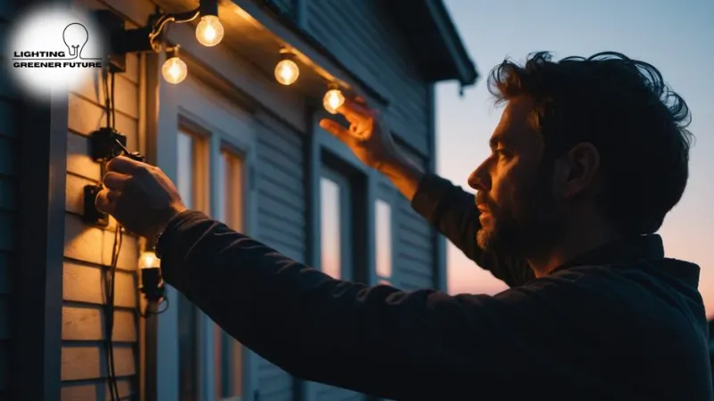 setting up outdoor lighting