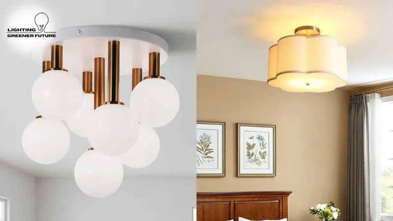 styles and finishes for white semi flush lights