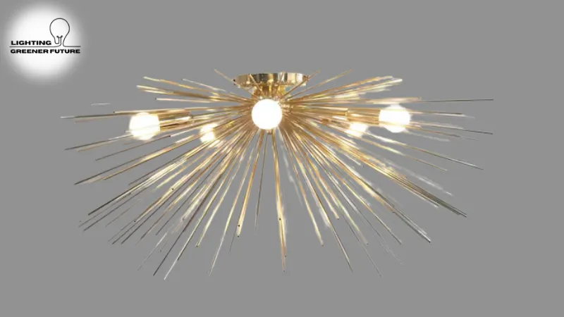 what is mid century modern flush mount lighting