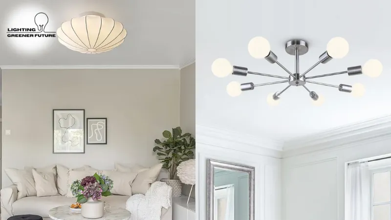 where to use white semi flush ceiling lights