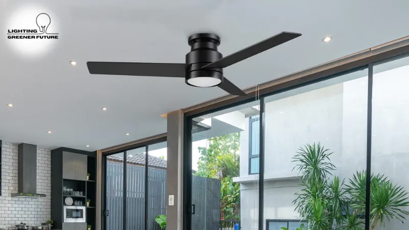 indoor and outdoor modern low profile ceiling fans