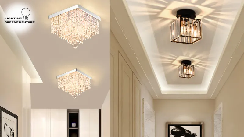 styles and finishes for hallway flush mount lights