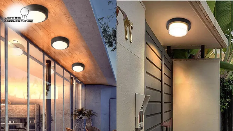 waterproof led outdoor ceiling light illuminating