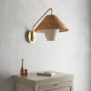 alagoas rattan sconce for bookshelf