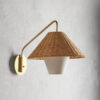 alagoas rattan sconce for picture light
