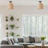 argentario rattan flush mount for living room