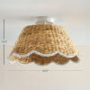 cala rossa scallop rattan flush mount 18 inch