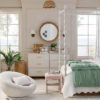 cala rossa scallop rattan flush mount for living room