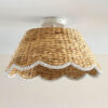 cala rossa scallop rattan flush mount shade