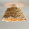cala rossa scallop rattan flush mount small