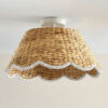 modern cala rossa scallop rattan flush mount
