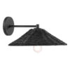 montañita 8 rattan wall sconce black for outdoor