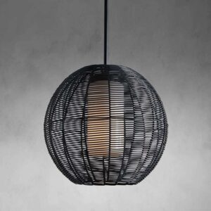 punta sal rattan globe oudoor pendant