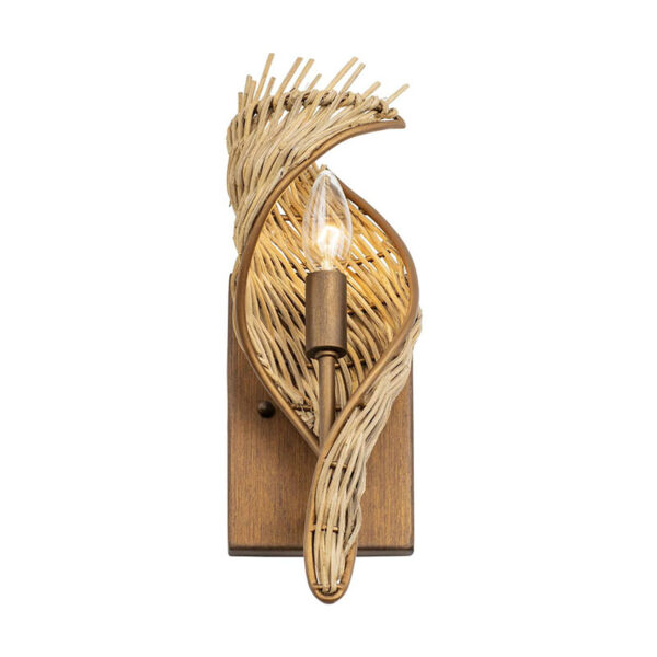 varaluz flow 13 rattan wall sconce for bookshelf